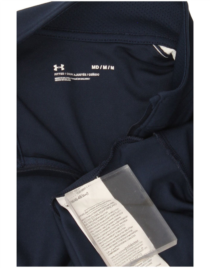 UNDER ARMOR Herre Fitted Tracksuit Top jakke Medium Navy Blue Colourblock