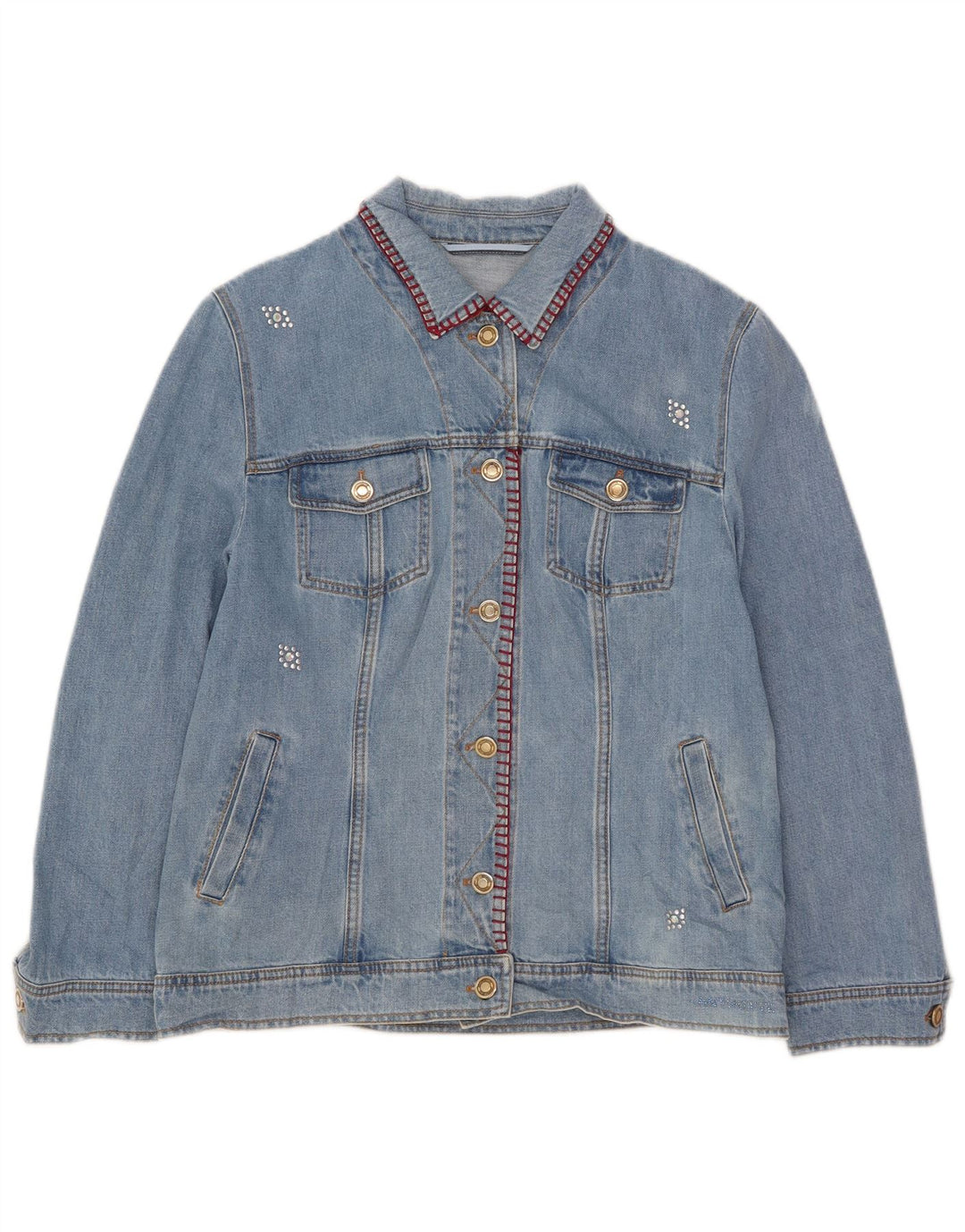 Antonette Dame denimjakke UK 18 XL Blå Bomuld