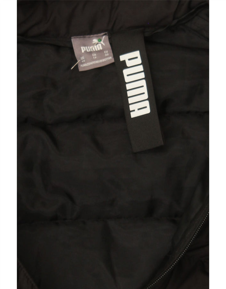 PUMA Womens Padded Jacket UK 6 XS Black Polyester Vintage Puma and Second-Hand Puma from Messina Hembry 