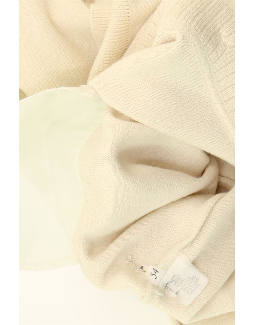 EXPLORER Mens Cardigan Sweater IT 54 XL Off White Wool Vintage Explorer and Second-Hand Explorer from Messina Hembry 