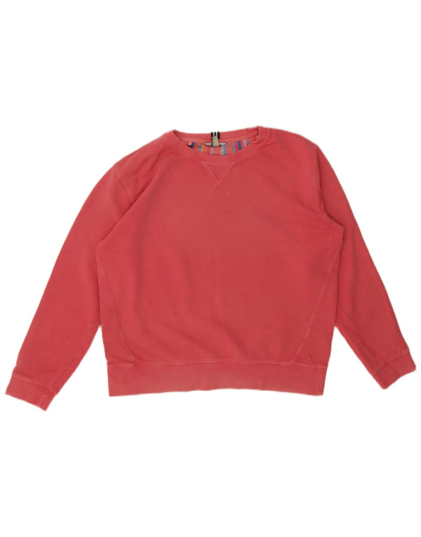 Joules Dame Sweatshirt Jumper UK 12 Medium Pink Bomuld