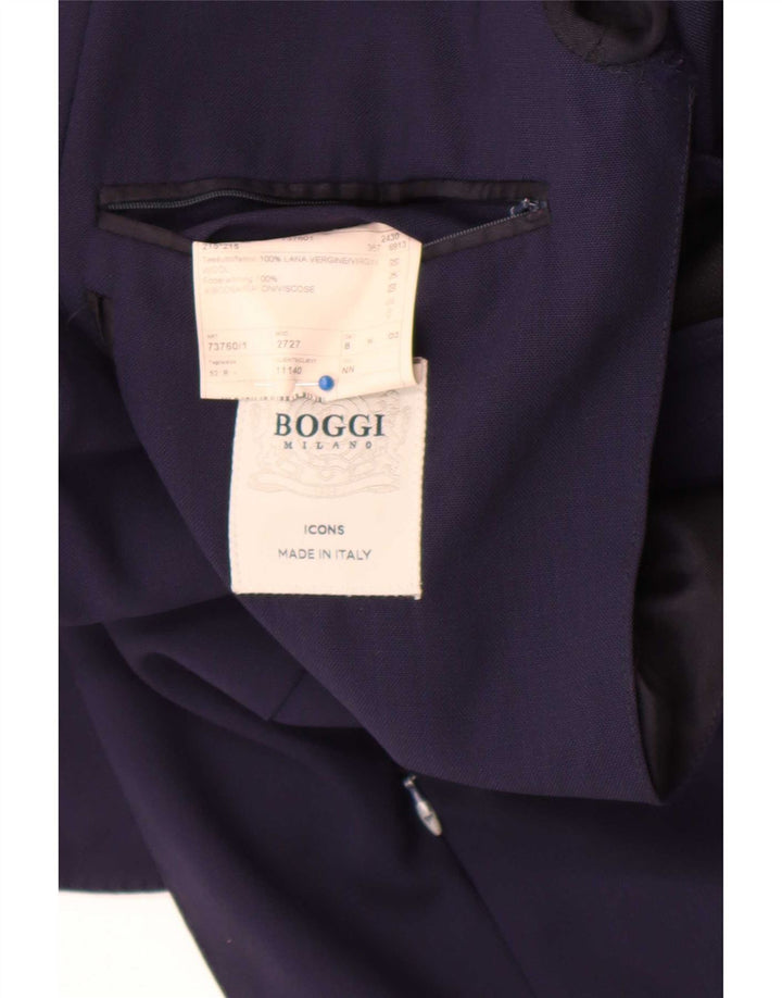 Boggi Herre 2-knaps blazerjakke IT 52 XL Marineblå Virgin Wool