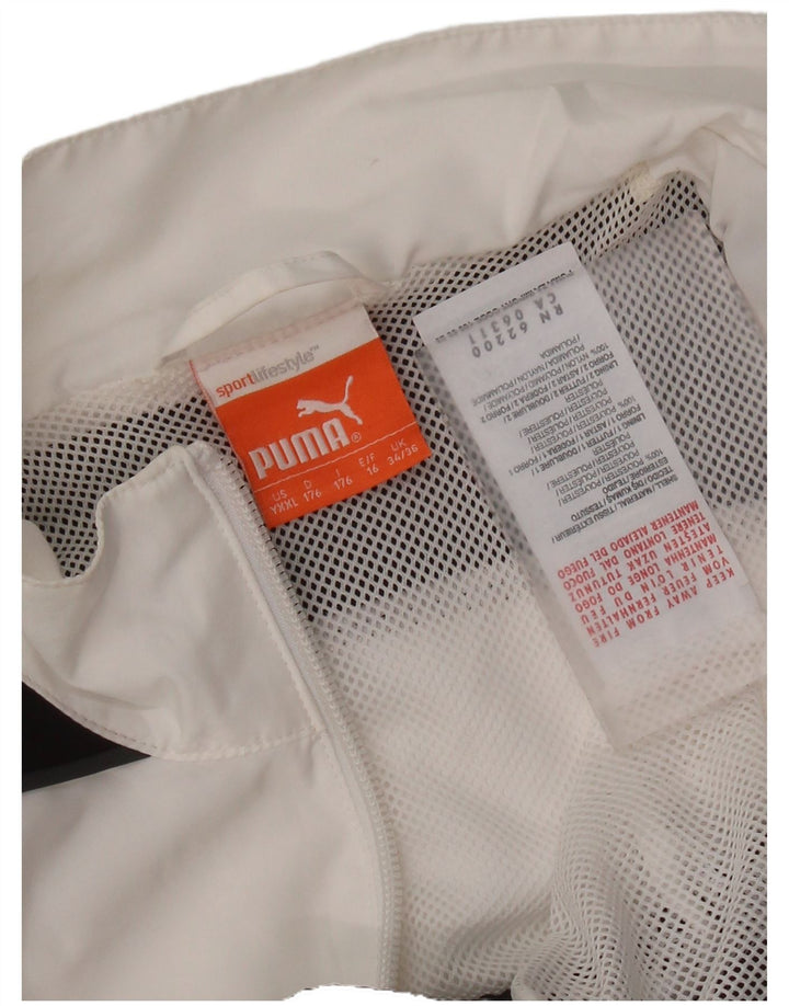 PUMA Træningsdragt topjakke til drenge 15-16 år Hvid Colourblock Polyester