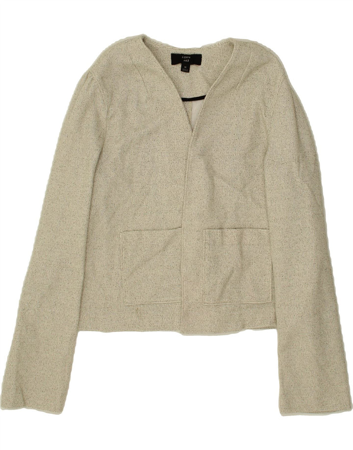 J. CREW Womens 365 Crop Cardigan Top UK 14 Medium Grey Polyester Vintage J. Crew and Second-Hand J. Crew from Messina Hembry 