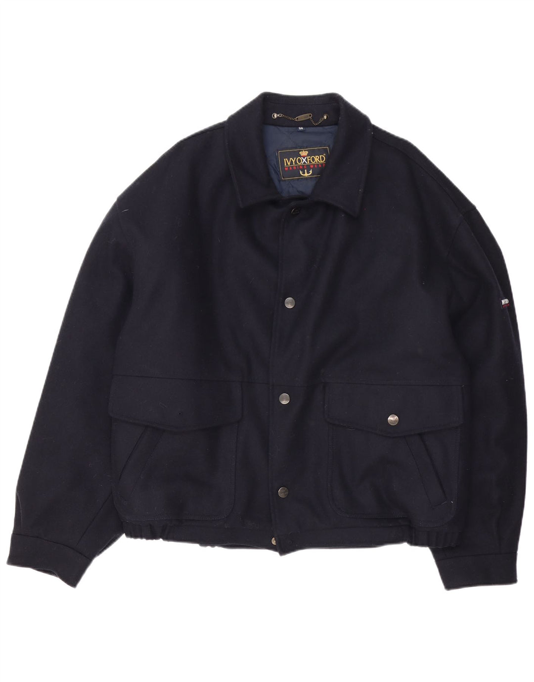 Ivy Oxford Herre Bomber Windbreaker Jacket IT 56 3XL Navy Blue