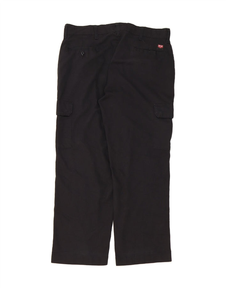 RED KAP Mens Straight Cargo Trousers W36 L29  Black Polyester Vintage Red Kap and Second-Hand Red Kap from Messina Hembry 