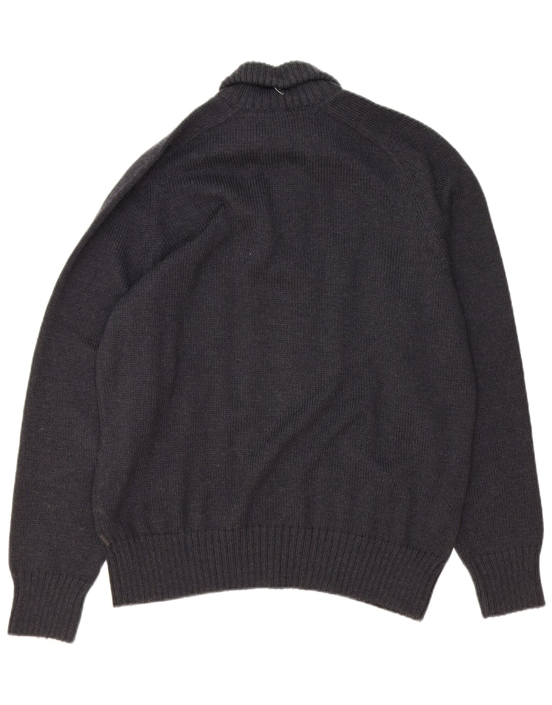 Hugo Boss Herre Slim Fit Button Neck Jumper Sweater XL Grå