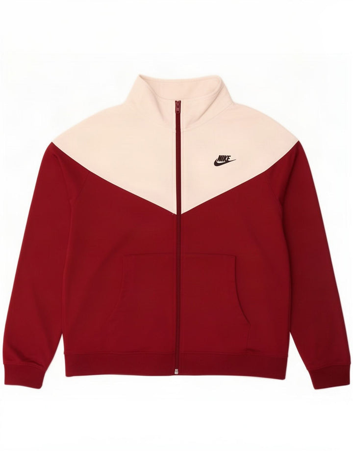 Nike træningsdragt til mænd, topjakke, stor rødbrun Colourblock Polyester