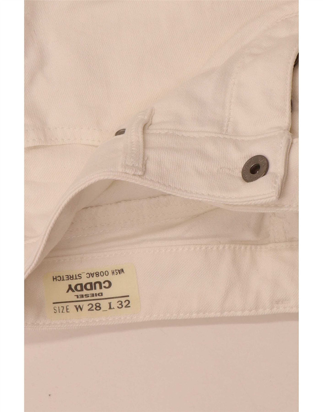 Diesel Dame Cuddy Slim Jeans W28 L29 Hvid Bomuld