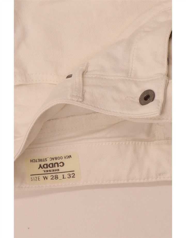 Diesel Dame Cuddy Slim Jeans W28 L29 Hvid Bomuld
