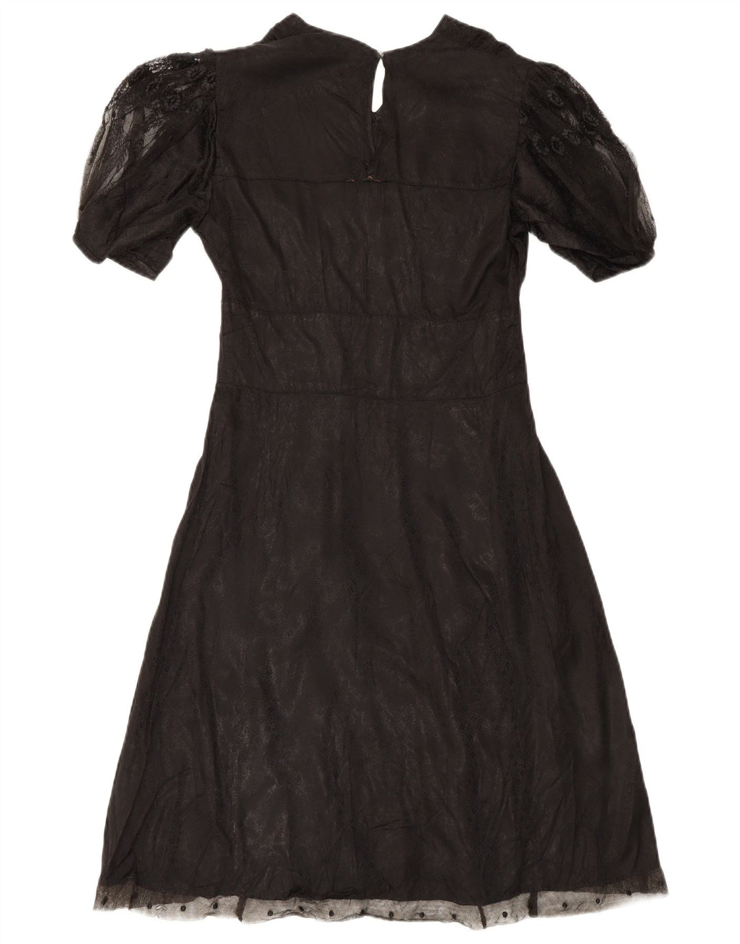 Vintage Dame Maxi Dress UK 12 Medium Black Floral