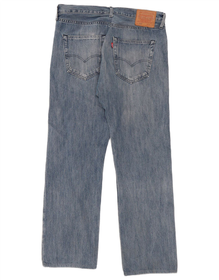 Levi's Herre 501 lige jeans W36 L32 blå bomuld