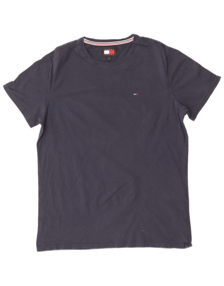 Tommy Hilfiger Herre T-Shirt Top Stor Marineblå