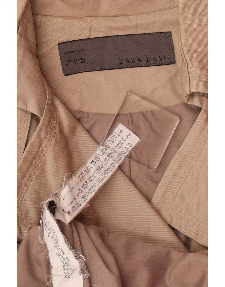 ZARA Trench Coat til kvinder UK 10 Lille beige bomuld