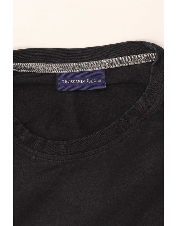 Trussardi Jeans Herre Grafisk Top Langærmet Lille Sort