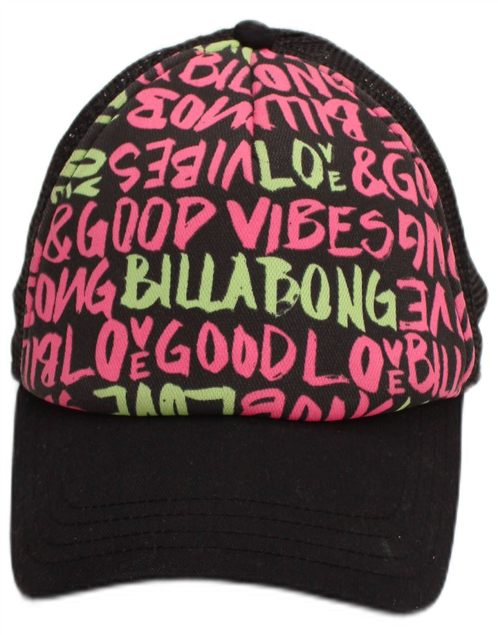 BILLABONG Womens Graphic Trucker Cap One Size Black Polyester