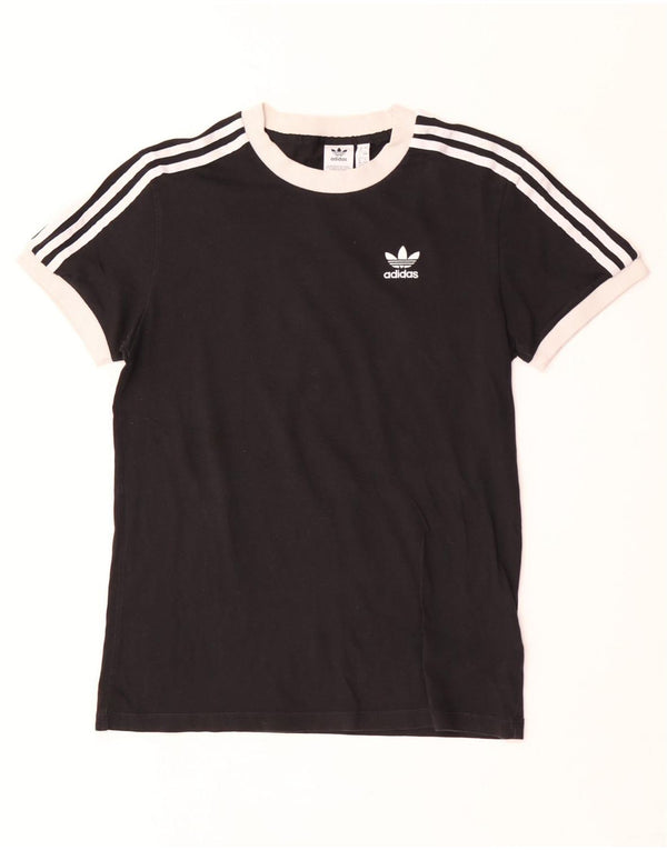 Adidas Oversized T-shirt top til kvinder 4 XS Sort Colourblock Bomuld