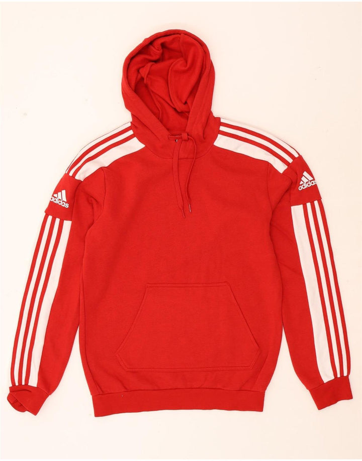 ADIDAS Mens Hoodie Jumper Small Red Cotton Vintage Adidas and Second-Hand Adidas from Messina Hembry 