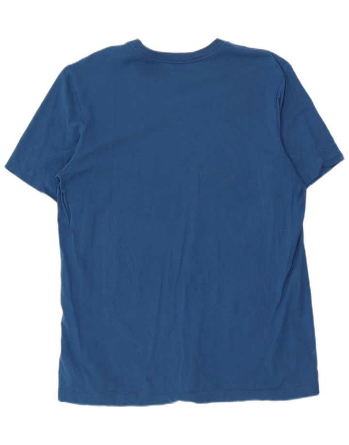 Nike T-shirt top mellemblå bomuld til mænd