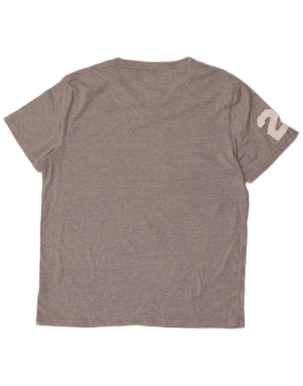 Superdry Herre grafisk T-shirt Top 2XL Grå Bomuld