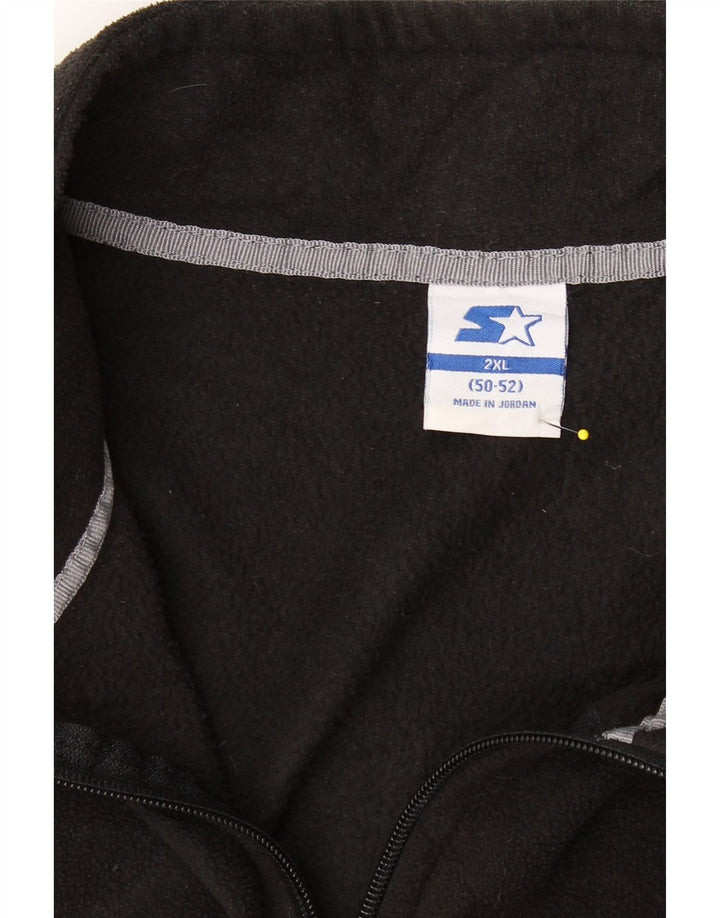 STARTER Mens Fleece Jacket UK 50/52 2XL Black Polyester Vintage Starter and Second-Hand Starter from Messina Hembry 