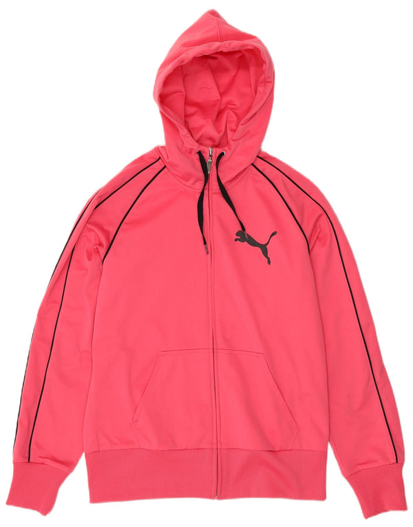 Nike hættetrøje til kvinder med lynlås UK 14 Large Pink Polyester