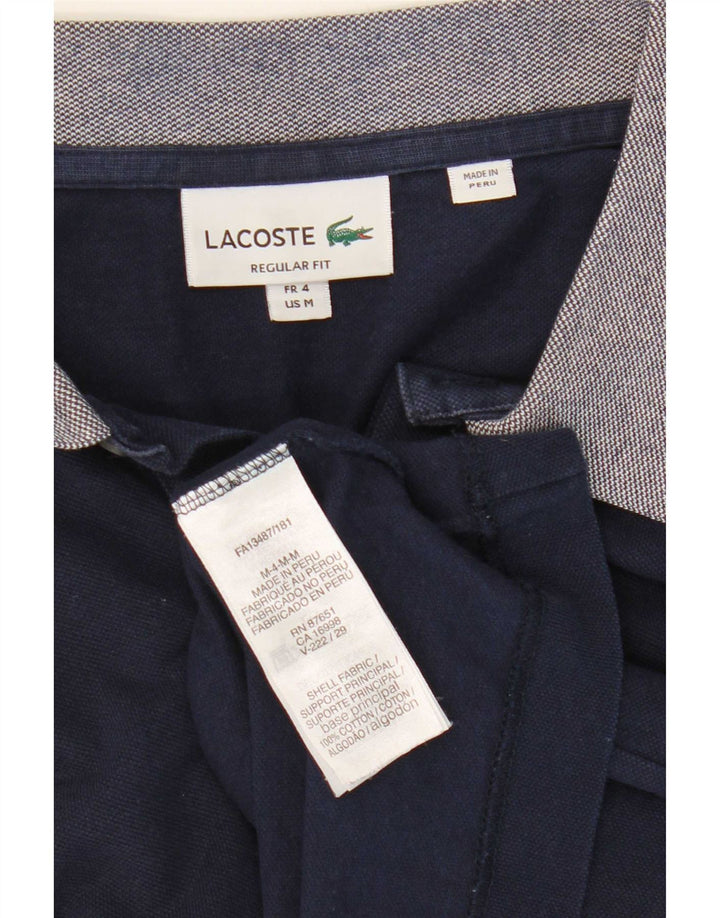 Lacoste Herre Regular Fit Polo Shirt Størrelse 4 Medium Marineblå Bomuld