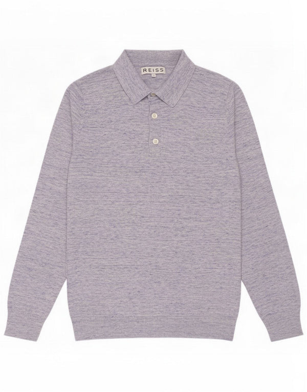 Reiss Polo-halstrøje til mænd Small Blue Flecked Cotton