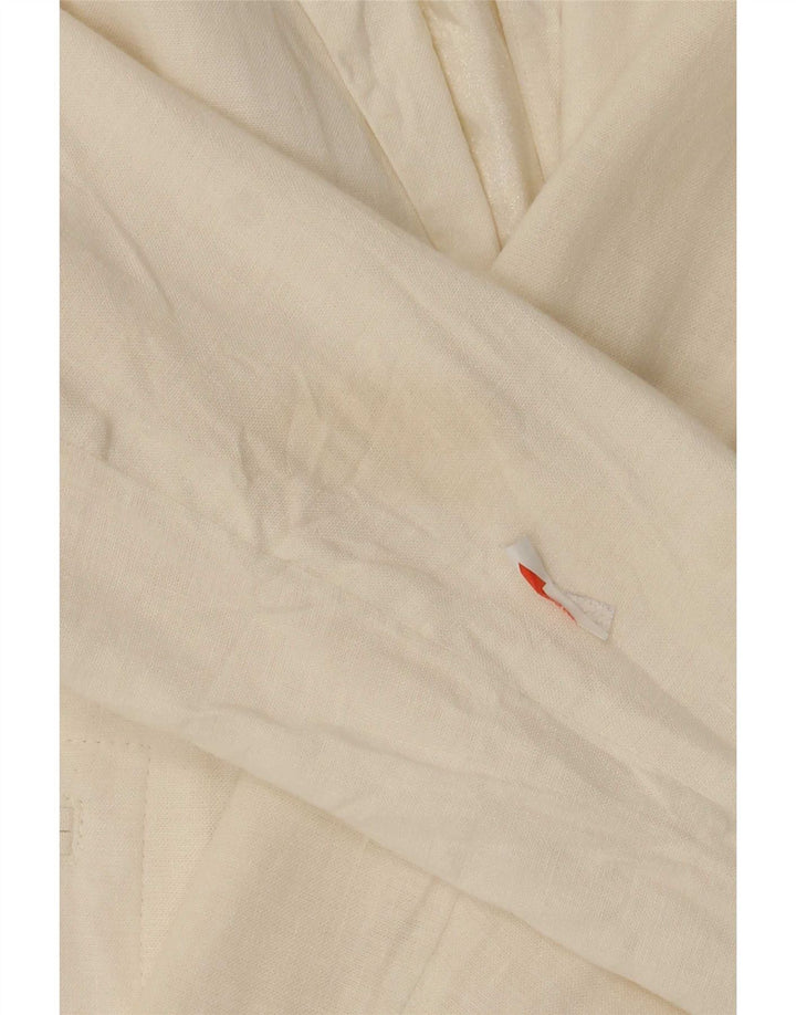 French Connection Dame 1 Knap Blazer Jacket UK 12 Medium White Linen