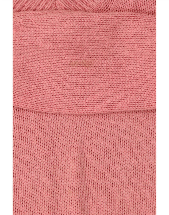 Marks & Spencer Dame V-hals sweater UK 14 Medium Pink Bomuld