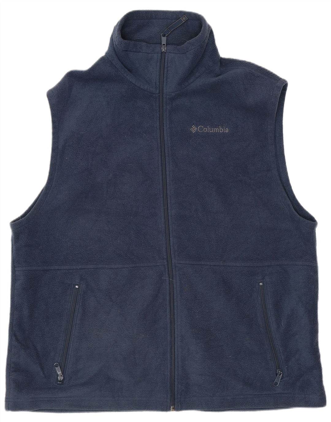 COLUMBIA Herre Fleece Gilet UK 40 Large Navy Blue Polyester