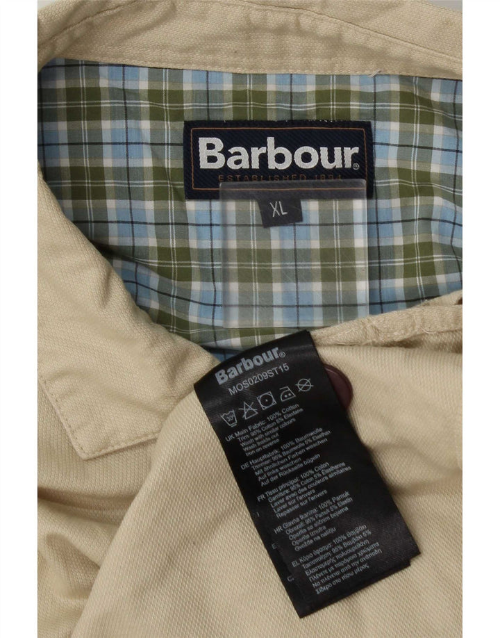 Barbour Herre Utility Jacket UK 42 XL Beige Bomuld