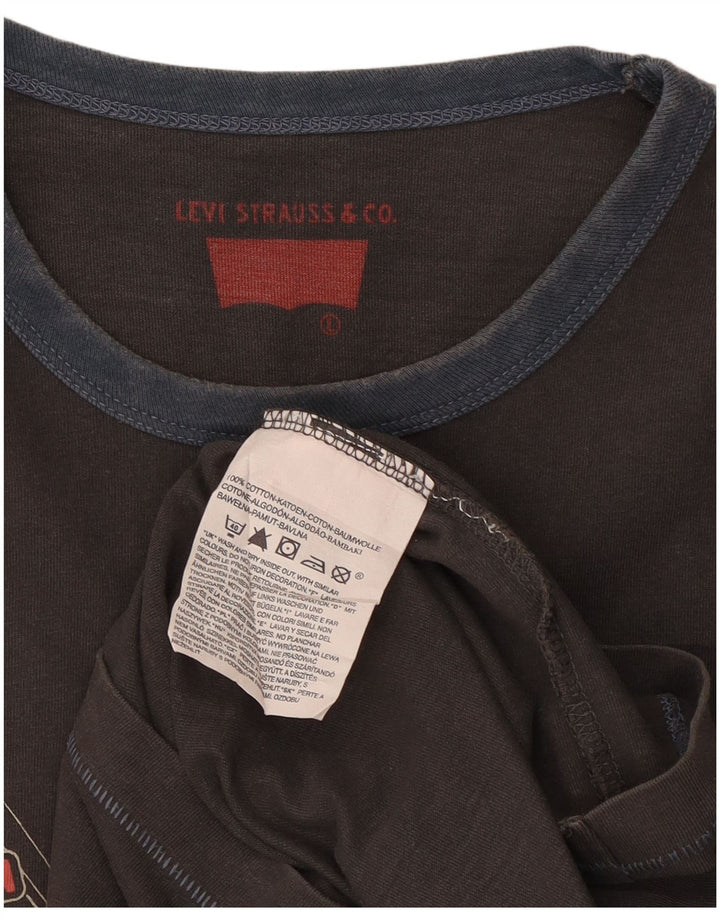 Levi's Herre grafisk T-shirt Top Stor grå bomuld