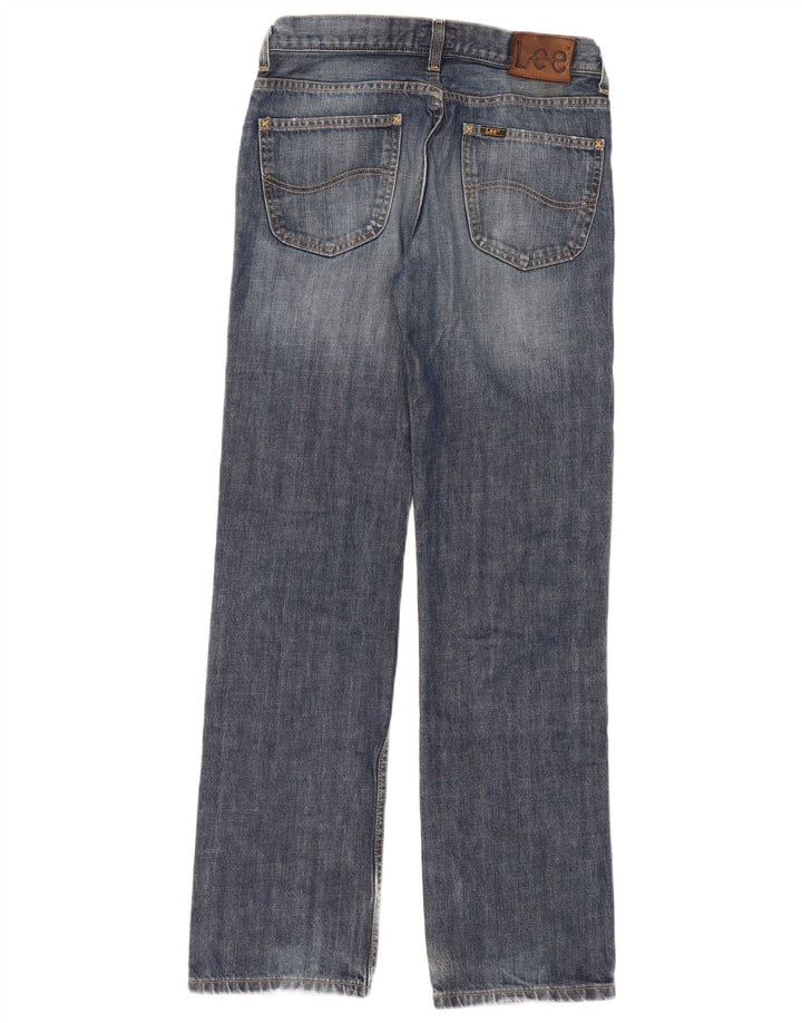 Lee Dame Seattle Straight Jeans W33 L34 Marineblå Bomuld