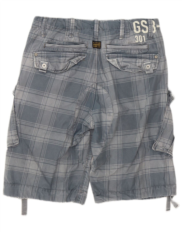 G-Star Herre Cargo Shorts W32 Medium Grey Plaid Bomuld