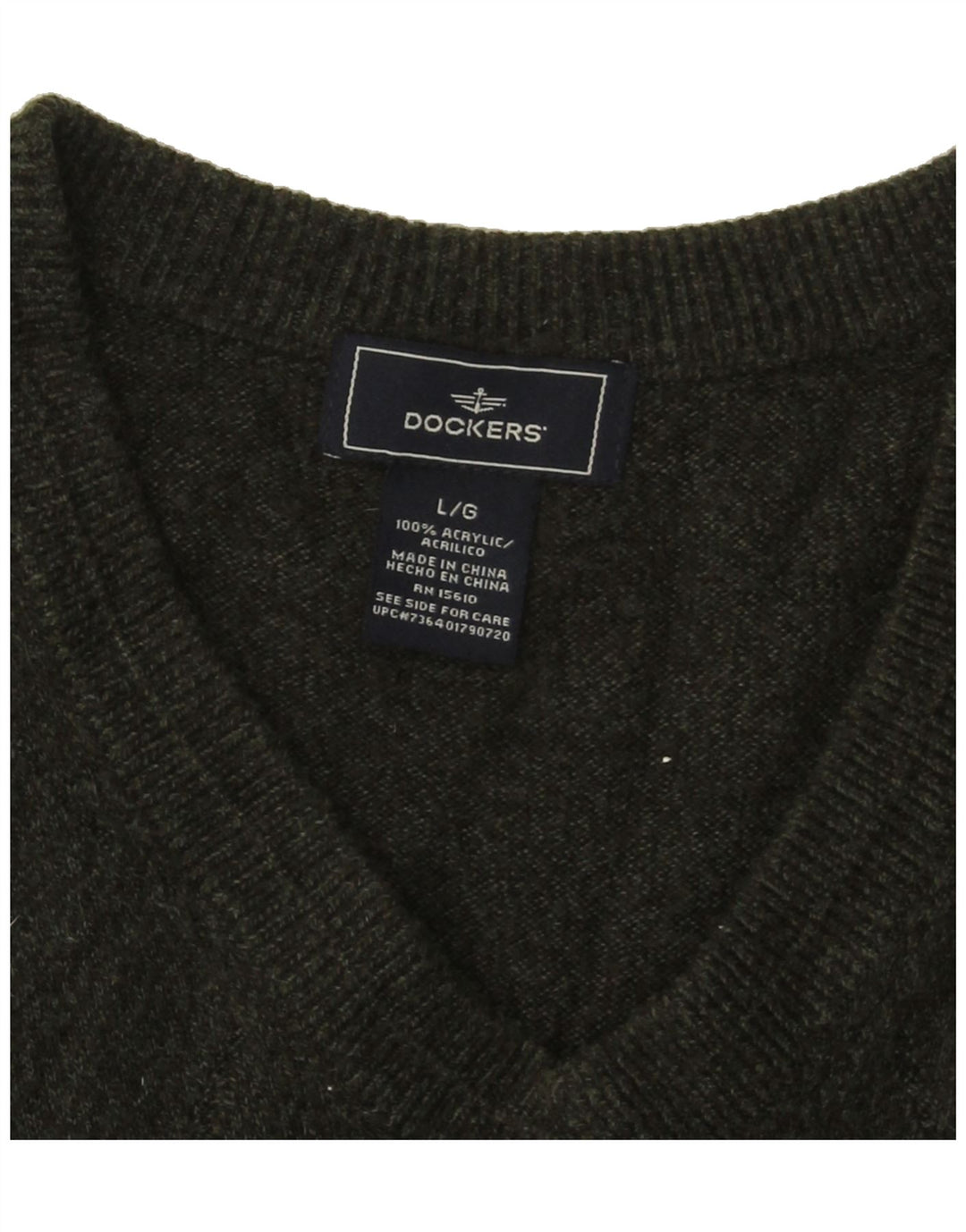 DOCKERS Mens Vest Tank Top Large Green Acrylic Vintage Dockers and Second-Hand Dockers from Messina Hembry 