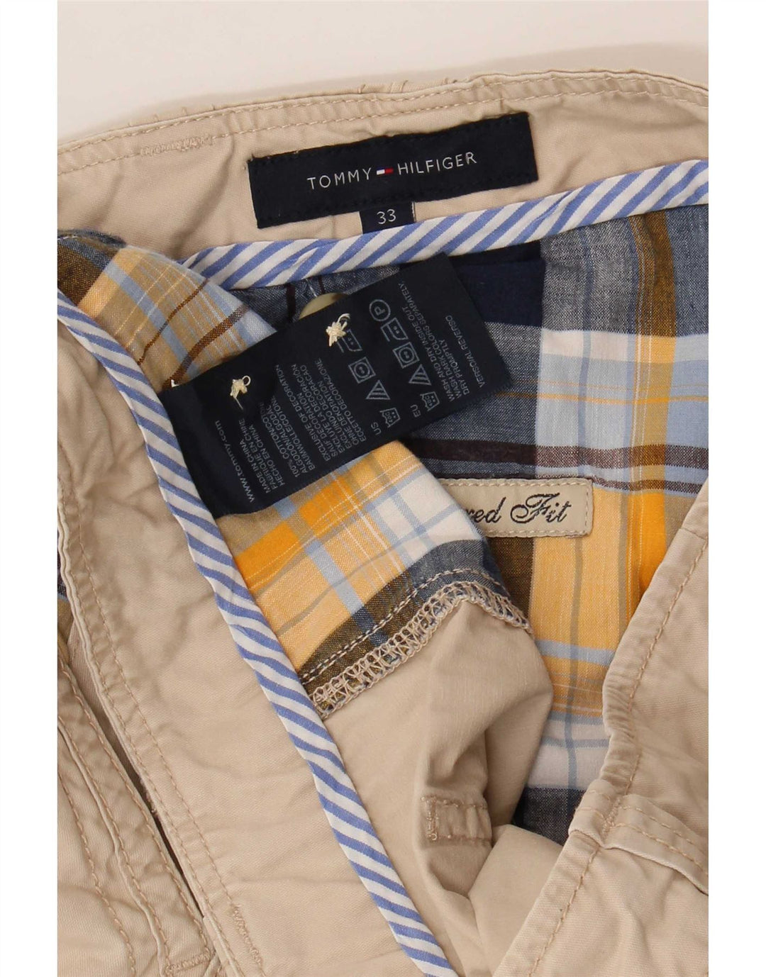 Tommy Hilfiger Herre Relaxed Fit Cargo Shorts W33 Medium Beige Bomuld