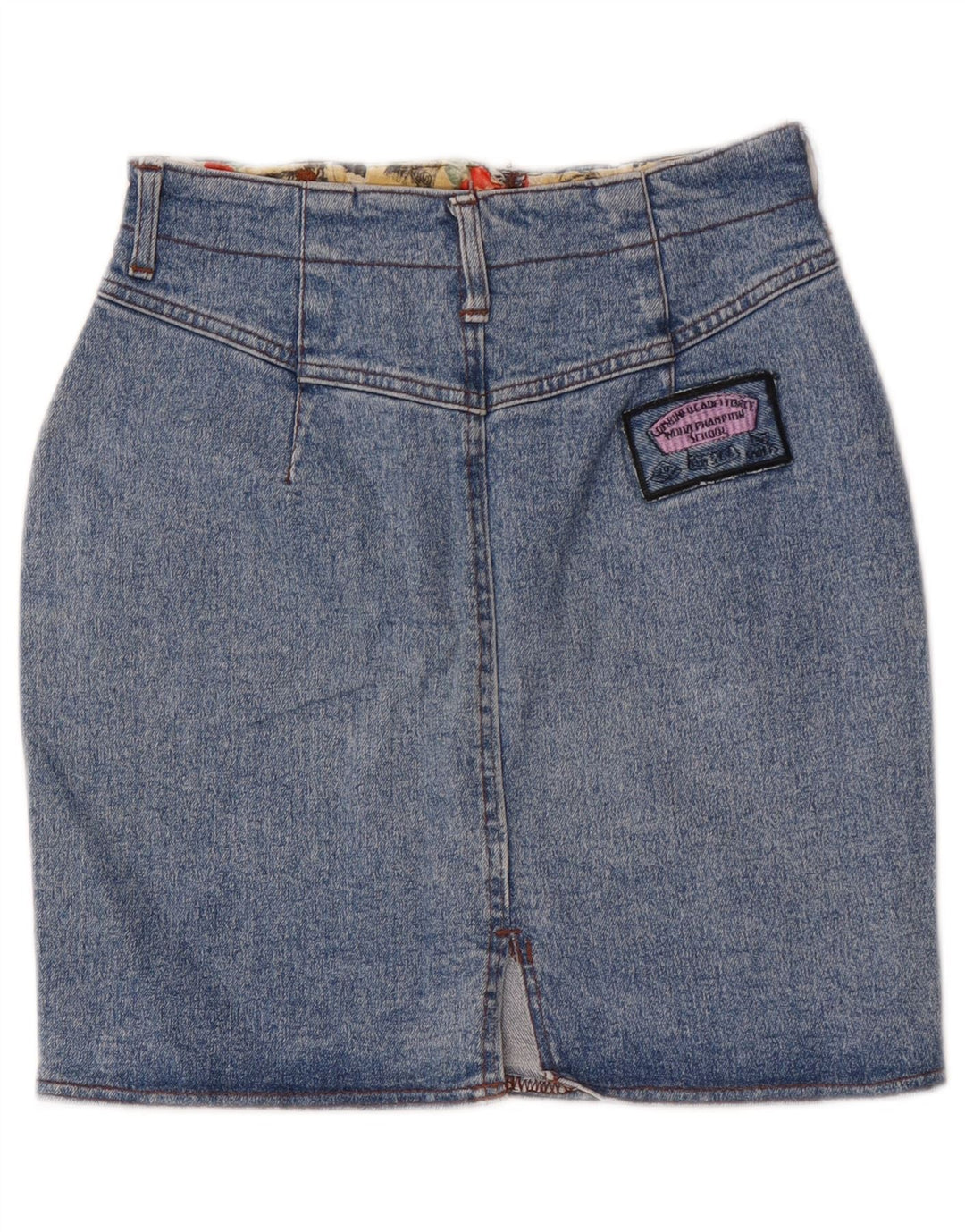 Lynlås Dame Denim Nederdel IT 44 Medium W30 Blå Bomuld