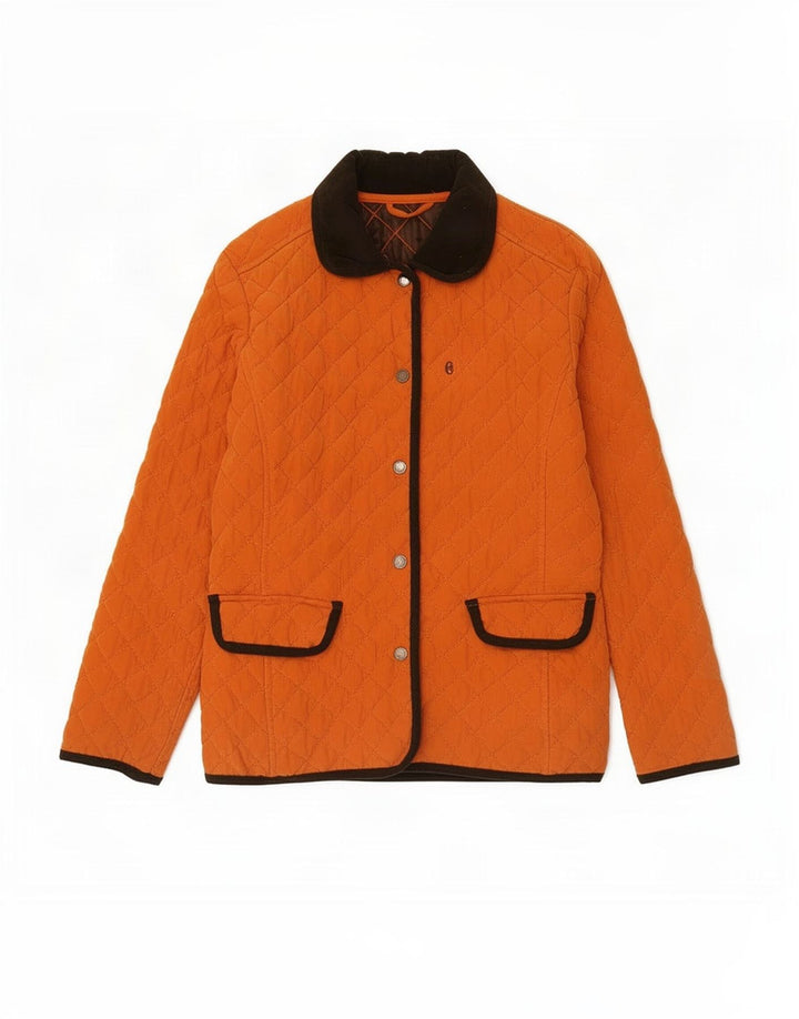 Conte of Florence Quiltet jakke til kvinder IT 44 Medium Orange Polyester