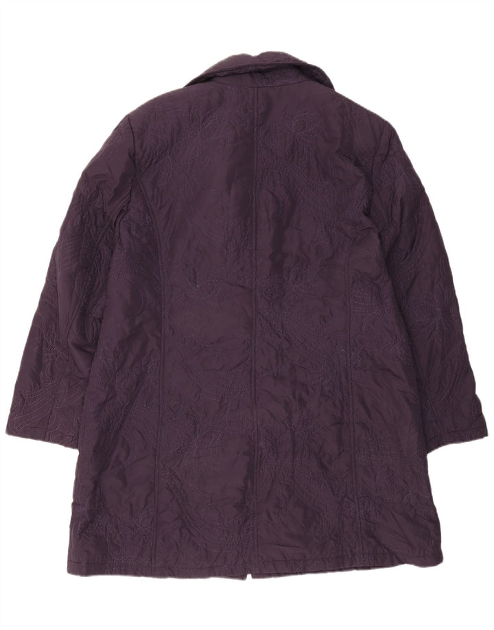 Marks & Spencer Dame Autograph Overfrakke UK 18 XL Lilla Polyester