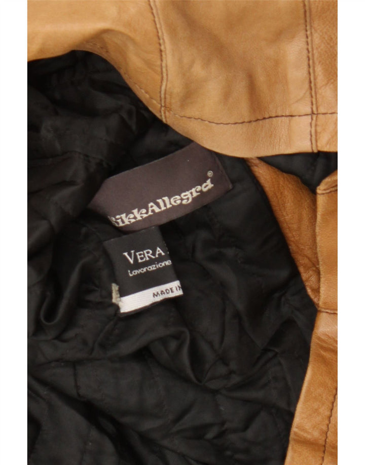 Vintage læderjakke til kvinder IT 50 XL Beige læder