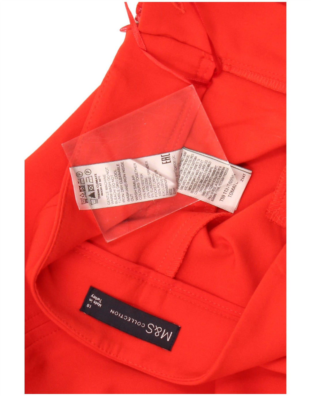 MARKS & SPENCER Koniske Chinobukser til kvinder UK 18 XL W34 L28 Orange