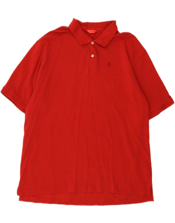 Izod Polo Shirt til mænd 2XL Rød Bomuld