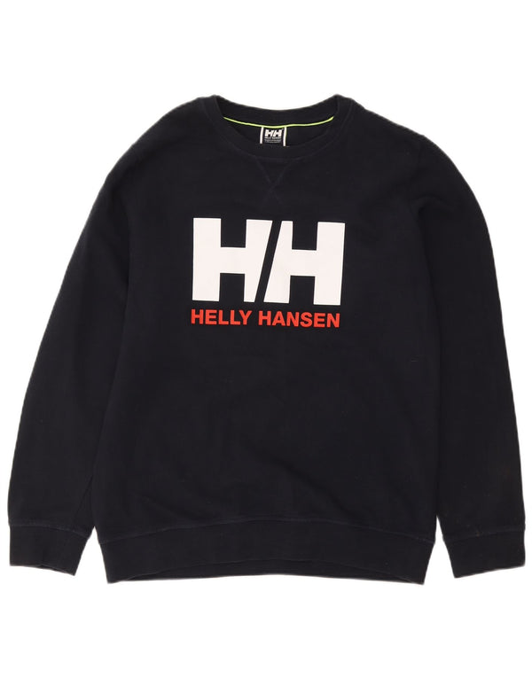 HELLY HANSEN Herre Grafisk Sweatshirt Jumper XL Marineblå Bomuld