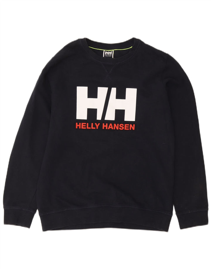 HELLY HANSEN Herre Grafisk Sweatshirt Jumper XL Marineblå Bomuld