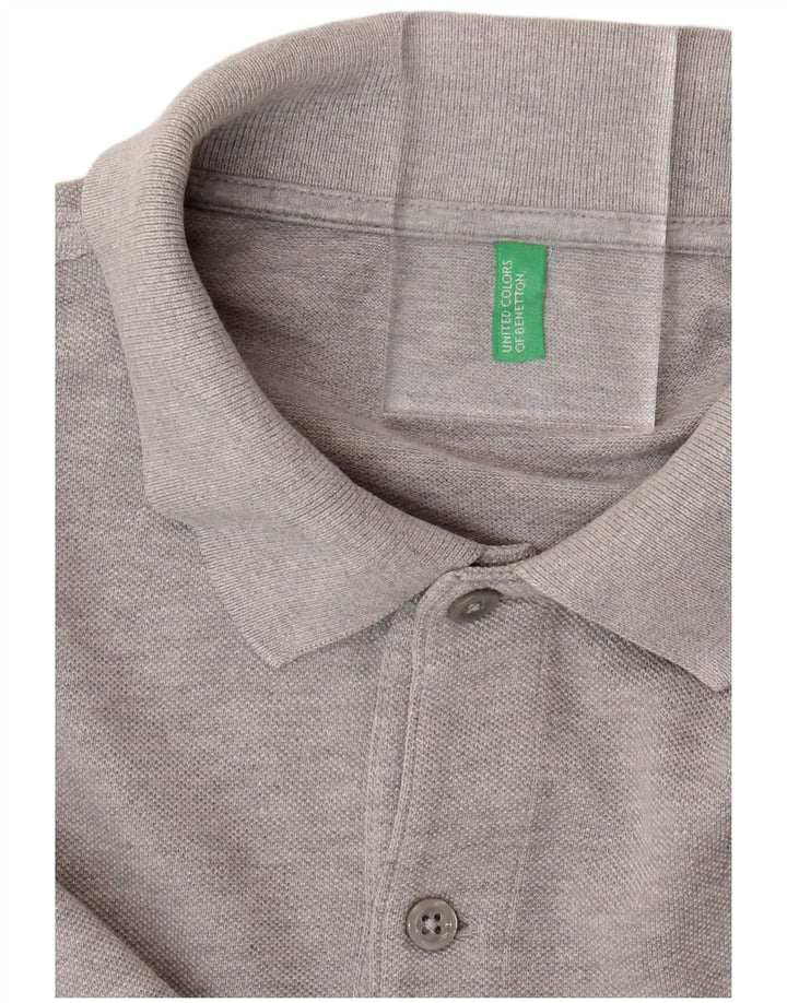 BENETTON herre poloshirt mellemgrå