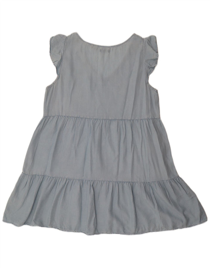 SUPERDRY Dame A-Line Kjole UK 14 Medium Blue Lyocell