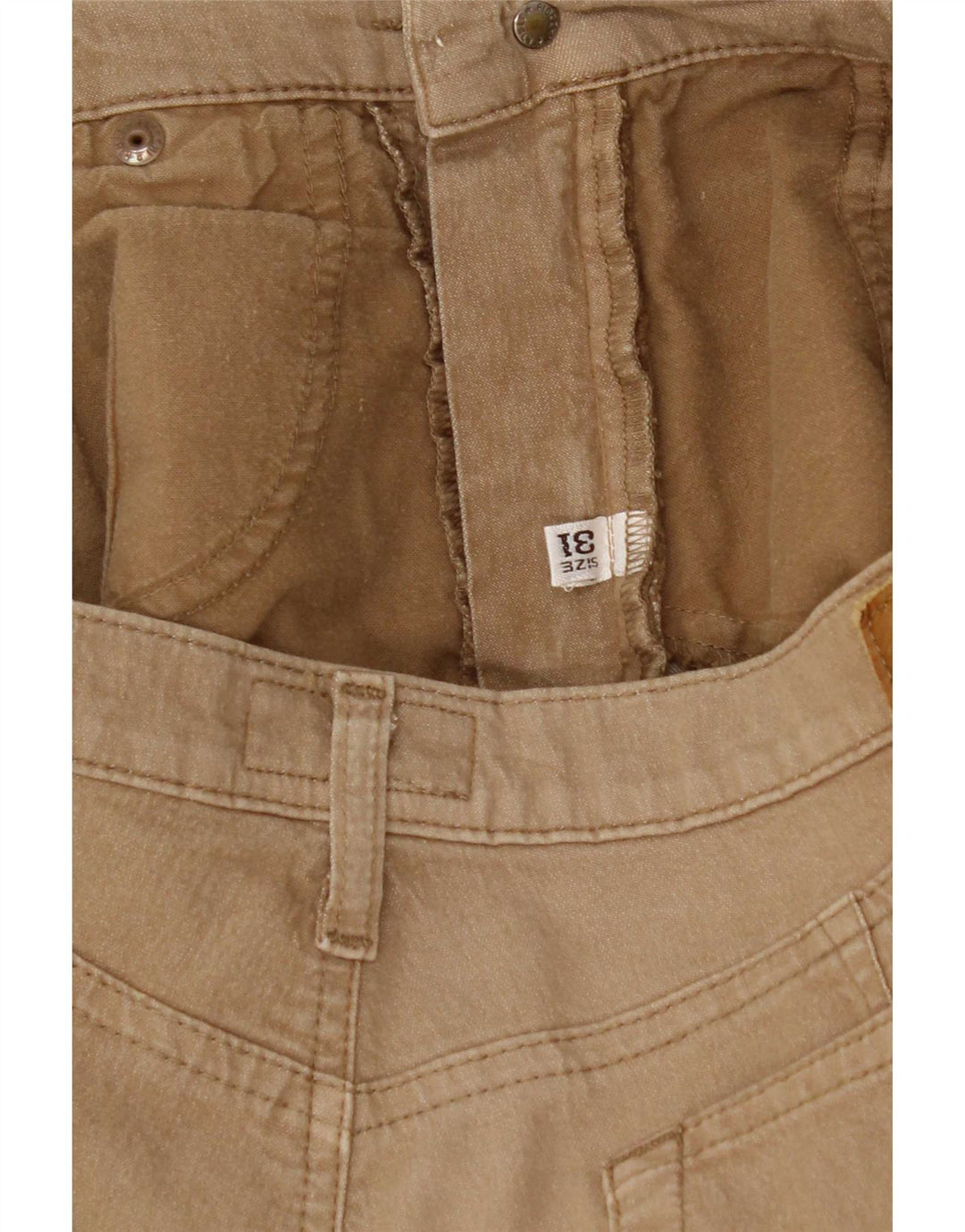 Armani Dame Straight Jeans W31 L26 Beige Bomuld