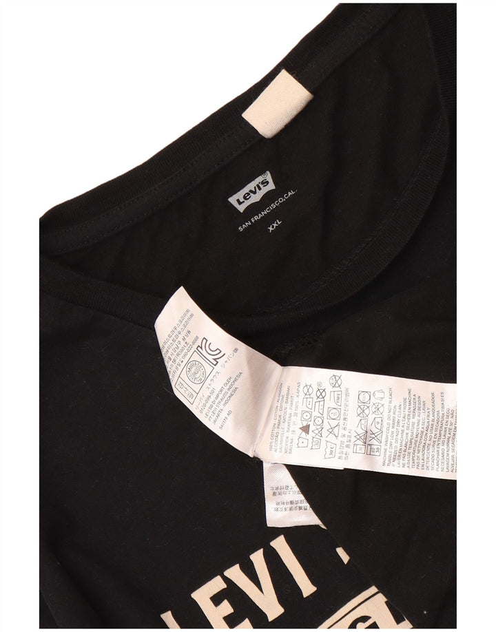 Levi's Herre grafisk T-shirt top 2XL sort bomuld