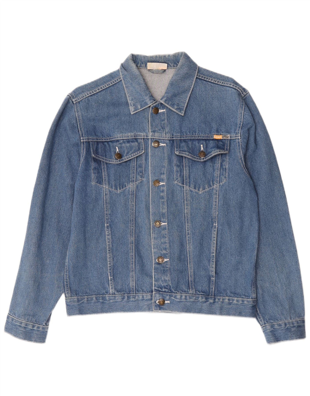 Denim Style Herre Denimjakke EU 50 Stor Blå Bomuld